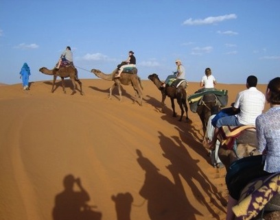 Maroc 2012 - Cordes-aux-voix - ballade à dos de chameau